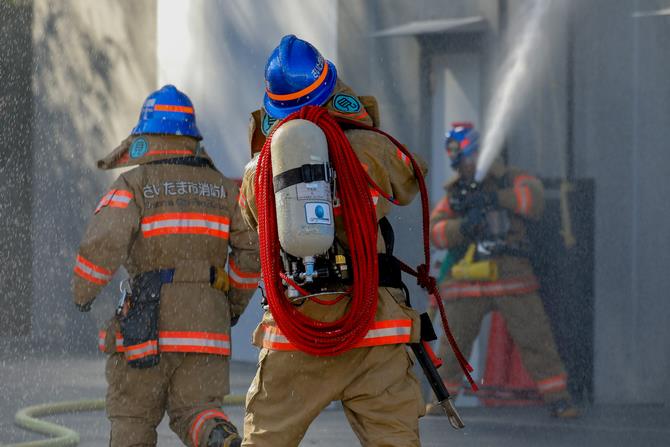 消防部隊活動訓練の画像
