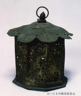 銅製鍍金八角釣燈籠