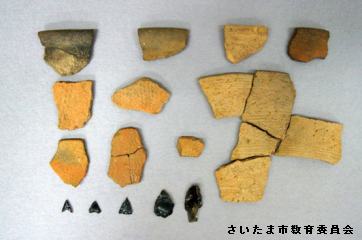 稲荷原遺跡出土縄文時代早期土器及び石器