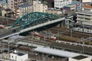 大栄橋と鉄道のある風景